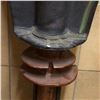 Image 2 : Untitled - maroon plant w/Ceramic, oil Top corner previously repaired (Michener, Sally)