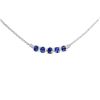 Image 1 : BLUE SAPPHIRE Necklace in 14 K Gold Plated 925 Sterling Silver â€“ 18 inches long 