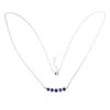 Image 3 : BLUE SAPPHIRE Necklace in 14 K Gold Plated 925 Sterling Silver â€“ 18 inches long 