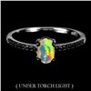 Image 1 : OPAL and SPINEL Ring in 14 K Gold Plated 925 Sterling Silver â€“ Size 7 -  Apprais