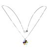 Image 3 : RHODOLITE GARNET, APATITE,  MOZAMBIQUE GARNET, PERIDOT and BLUE TOPAZ Necklace in 14 K Gold Plated 9