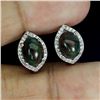 Image 2 : BLACK OPAL Earrings in 14 K Gold Plated 925 Sterling Silver â€“ Appraised Replacem