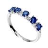 Image 2 : BLUE SAPPHIRE Ring in 14 K Gold Plated 925 Sterling Silver â€“ Size 8 -  Appraised
