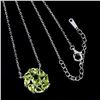 Image 2 : PERIDOT Necklace in 14 K Gold Plated 925 Sterling Silver â€“ 18 inches long -  App
