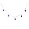 Image 1 : AMETHYST Necklace in 14 K Gold Plated 925 Sterling Silver â€“ 18 inches long -  Ap