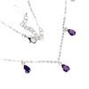 Image 2 : AMETHYST Necklace in 14 K Gold Plated 925 Sterling Silver â€“ 18 inches long -  Ap
