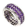 Image 1 : AMETHYST Ring in 14 K Gold Plated 925 Sterling Silver â€“ Size 7 -  Appraised Repl