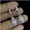 Image 2 : TANZANITE, GARNET and SAPPHIRE Earrings in 14 K Gold Plated 925 Sterling Silver â€[x=#8220/