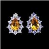 Image 1 : Beautiful CITRINE and TANZANITE Earrings in 14 K Gold Plated 925 Sterling Silver â€[x=#8220