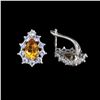 Image 3 : Beautiful CITRINE and TANZANITE Earrings in 14 K Gold Plated 925 Sterling Silver â€[x=#8220