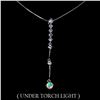 Image 1 : FIRE OPAL and TANZANITE Necklace in 14 K Gold Plated 925 Sterling Silver â€“ 18 in