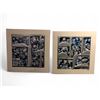 Image 1 : Set of 2 Janine "Silver Sea" Acrylic on Canva (16x16)