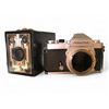 Image 1 : Group of 2 Cameras Including - Nikkormat Nikon & Vintage (1930's era?) Camera