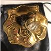 Image 2 : Vintage Made in Brazil Amethyst Brass? Black leather cross body bag