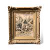 Image 2 : Set of 2 Canadian Landscapes Oil on Board Signed George Bruenech & Flanding? (12.5x14.5)