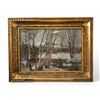 Image 1 : Winter Landscape Hutton Mitchell Oil on Board (29x22)