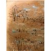 Image 3 : Abstract Landscape Walter Lampe Acrylic on Board 1967 (26x14)