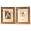 Image 1 : Set of 2 Edgar Degas Print w/Golden Frames After (Small cracks on frames 20.5x24.5/ea)