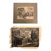 Image 1 : Group of 2 Etches including - Charles Surendy, Lionel Barrymore, Etching Print, Old Red Bank & Japan