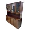 Image 2 : Mid Century modern 2pc China cabinet w/ glass shelves (approx. 66in x 19in x 71in) Made in Denmark