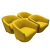 Image 2 : Set of 4 yellow swivel accent armchairs