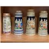 Image 2 : Group of 5 assorted beer steins - includes Octoberfest The Old Country beer stein mug / German pewte