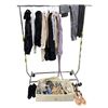 Image 1 : Rack full of assorted clothing & box of assorted shoes - includes jackets / long coats  / sweaters /