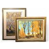 Image 1 : Set of 2 Forest Art (Artist Unknown & one Signed) (30.5x24.5)