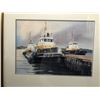 Image 2 : Set of 2 Boats Assorted Watercolour includes - Under the Diving Towner Signed  (23x18.5) & Tugs Wilc