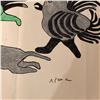 Image 2 : Original Art Signed by Artist Wool Canva