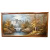 Image 1 : Signed 'M.Cobbett' Framed Canvas - approx. 51in x 27in