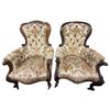 Image 1 : Set of 2 Victorian Mahogany Parlour Chairs