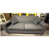 Image 2 : Grey Contemporary Love Seat - approx. 74in x 35in x 34in H
