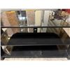 Image 2 : Glass TV Table - approx. 42in x 20in x 23in