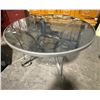 Image 2 : Glass Patio Table - approx. 42in D x 28in H