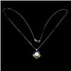 Image 3 : AMETHYST, GARNET, BLUE TOPAZ, GARNET, PERIDOT and PEARL Necklace in 14 K Gold Plated 925 Sterling Si