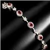 Image 1 : RUBY Bracelet in 14 K Gold Plated 925 Sterling Silver â€“ 8 inches long - Appraise