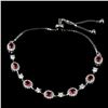 Image 2 : RUBY Bracelet in 14 K Gold Plated 925 Sterling Silver â€“ 8 inches long - Appraise
