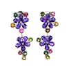 Image 1 : AMETHYST and TORMALINE Earrings in 14 K Gold Plated 925 Sterling Silver â€“ Apprai
