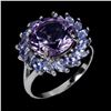 Image 2 : AMETHYSTL and TANZANITE Ring in 14 K Gold Plated 925 Sterling Silver â€“ Sixz 8 - 