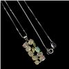 Image 2 : FIRE OPAL Necklace in 14 K Gold Plated 925 Sterling Silver â€“ 18 inches long - Ap