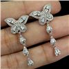 Image 2 : Butterfly EARRINGS Necklace in 14 K Gold Plated 925 Sterling Silver