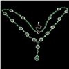 Image 2 : EMERALD Necklace in 14 K Gold Plated 925 Sterling Silver â€“ 18 inches long - Appr