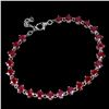 Image 1 : RUBY Bracelet in 14 K Gold Plated 925 Sterling Silver â€“ 8.5 inches long - Apprai
