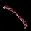 Image 2 : RUBY Bracelet in 14 K Gold Plated 925 Sterling Silver â€“ 8.5 inches long - Apprai