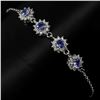 Image 1 : TANZANITE Bracelet in 14 K Gold Plated 925 Sterling Silver â€“ 7 inches long - App