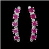 Image 1 : RUBY Earrings in 14 K Gold Plated 925 Sterling Silver â€“ Appraised Replacement Va