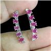 Image 2 : RUBY Earrings in 14 K Gold Plated 925 Sterling Silver â€“ Appraised Replacement Va