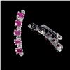 Image 3 : RUBY Earrings in 14 K Gold Plated 925 Sterling Silver â€“ Appraised Replacement Va
