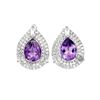 Image 1 : AMETHYST Earrings in 14 K Gold Plated 925 Sterling Silver â€“ Appraised Replacemen